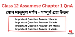 Read more about the article Class 12 Assamese Mur Matrimukh Dorkhon Question Answer